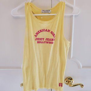 RARE VINTAGE Juicy Couture Vintage Yellow Halter Tank Top Girls XL